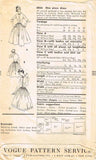 1950s Vintage Vogue Sewing Pattern 8856 Misses Shirtwaist Dress Size 16 34 Bust