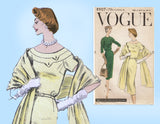 Vogue 8907: 1950s Stunning Misses Slender Dress Size 30 B Vintage Sewing Pattern