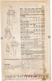 Vogue 8907: 1950s Stunning Misses Slender Dress Size 30 B Vintage Sewing Pattern