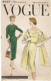 Vogue 8907: 1950s Stunning Misses Slender Dress Size 30 B Vintage Sewing Pattern