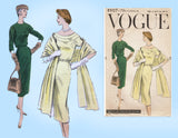 Vogue 8907: 1950s Stunning Misses Slender Dress Size 30 B Vintage Sewing Pattern