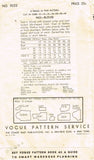 Vogue 9022: 1940s Misses WWII Tucked Blouse Size 36 Bust Vintage Sewing Pattern