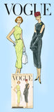 1950s Vintage Vogue Sewing Pattern 9027 Misses Wiggle Dress Size 14 34 Bust