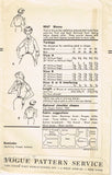 Vogue 9047: 1950s Misses Blouse w Radiating Tucks Sz 34B Vintage Sewing Pattern