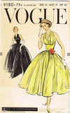 1950s Vintage Original Vogue Pattern 9180 Misses Cocktail Halter Dress 31 Bust