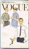 Vogue 9287: 1950s Classic Men's Shirt Size 14.5in Neck Vintage Sewing Pattern