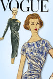 1950s ORIG Vintage Vogue Couturier Pattern 938 Misses Wiggle Cocktail Dress 32B