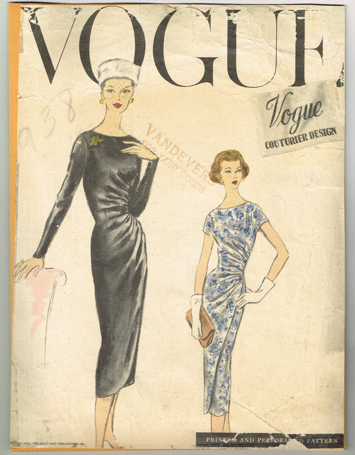 1950s ORIG Vintage Vogue Couturier Pattern 938 Misses Wiggle Dress 32B Vintage4me2 1950s ORIG Vintage Vogue Couturier Pattern 938 Misses Wiggle Dress 32B Vintage4me2