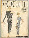 1950s ORIG Vintage Vogue Couturier Pattern 938 Misses Wiggle Cocktail Dress 32B
