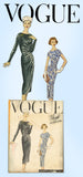 1950s ORIG Vintage Vogue Couturier Pattern 938 Misses Wiggle Cocktail Dress 32B