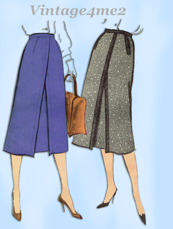 Vogue 9388: 1950s Uncut Classic Misses Skirt Sz 26 W Vintage Sewing Pattern