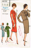 1950s Vintage Vogue Sewing Pattern 9636 Midcentury Modern Misses Suit Sz 14 34B