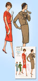 1950s Vintage Vogue Sewing Pattern 9636 Midcentury Modern Misses Suit Sz 14 34B