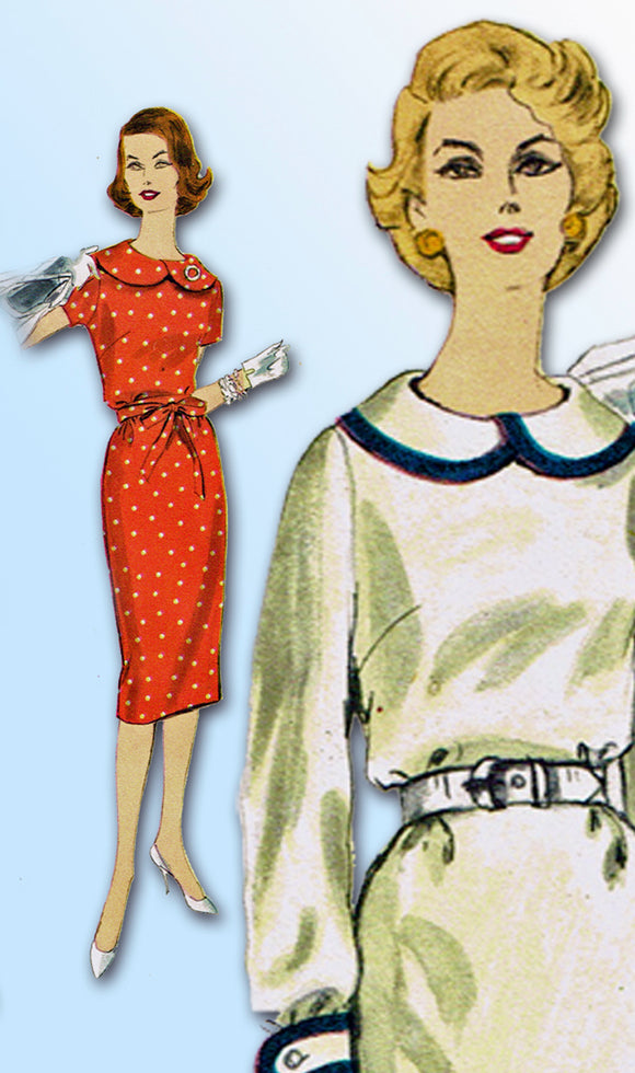 Vogue 9894: 1950s Misses Dress Sz 32 Bust Original Vintage Sewing Pattern - Vintage4me2