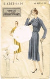 1950s Vintage Vogue Sewing Pattern S-4363 Uncut Plus Size Afternoon Dress 40 B - Vintage4me2