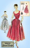 1950s VTG Vogue Special Design Sewing Pattern S-4377 Misses Cocktail Dress 34 B