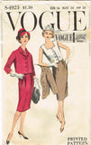 1950s Original Vintage Vogue Special Design Pattern S-4923 Misses 3 Pc Suit 34B
