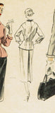 Vogue S-4290: 1950s Uncut Misses Slender Suit Sz 32 Bust Vintage Sewing Pattern