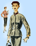 Vogue S-4290: 1950s Uncut Misses Slender Suit Sz 32 Bust Vintage Sewing Pattern - Vintage4me2