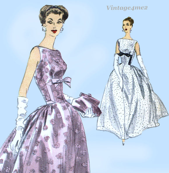 Vogue Special Design S-4707: 1950s Uncut Cocktail Dress 32B VTG Sewing Pattern