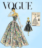 1950s Vintage Vogue Special Design Sewing Pattern S-4751 Misses Evening Gown 36B