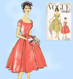 Vogue Special Design S-4882: 1950s Uncut Cocktail Dress 34 B VTG Sewing Pattern