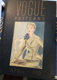 1950s Rare Vintage Vogue Tab Counter Catalog 100s of Pages Hardbound April 1950