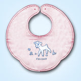 1940s Original Uncut Workbasket Embroidery Transfer 60 Baby Bibs Flowers & More - Vintage4me2