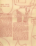 1940s Original Uncut Workbasket Embroidery Transfer 67 Winnie Whale Toy & More - Vintage4me2