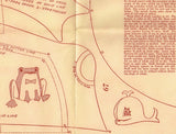 1940s Original Uncut Workbasket Embroidery Transfer 67 Winnie Whale Toy & More - Vintage4me2