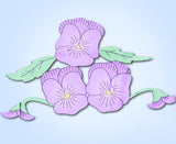 1940s Uncut Workbasket Embroidery Transfer 77 Pansy Pillowcases & More - Vintage4me2