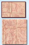 1940s Workbasket Embroidery Transfer #78 Uncut Funky Flower Planter Motifs