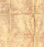 1940s Workbasket Embroidery Transfer #82 Uncut Helpful Miss Tea Towels & More