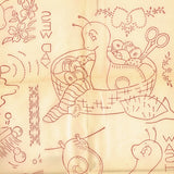 1940s Uncut Workbasket Embroidery Transfer 83 Snooky the Snail DOW Tea Towels