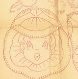 1940s Workbasket Embroidery Transfer #84 Uncut Flower Face Potholders & More