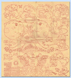 1940s Workbasket Embroidery Transfer #89 Uncut DOW Kittens Potholders and More