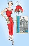 1950s Vintage Woman's Day Sewing Pattern 5023 Uncut Misses Dress & Jacket Sz 34B - Vintage4me2