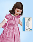 Women's Day 5029: 1950s Vintage Sewing Pattern Girls Shirred Smocked Dress Size 12
