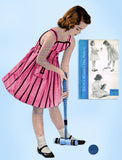 Women's Day 5037: 1950s Vintage Sewing Pattern Girls Sundress Size 10 Darling Lines