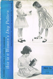 Women's Day 5037: 1950s Vintage Sewing Pattern Girls Sundress Size 10 Darling Lines Vintage4me2