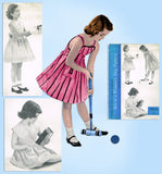 Women's Day 5037: 1950s Vintage Sewing Pattern Girls Sundress Size 10 Darling Lines Vintage4me2