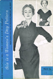 1950s Vintage Woman's Day Sewing Pattern 5051 Uncut Misses Dress & Jacket Sz 34B