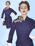 1950s Vintage Woman's Day Sewing Pattern 5051 Uncut Misses Dress & Jacket Sz 34B