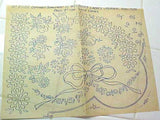 1930s Uncut Weldon English Embroidery Transfer 21102 Flowers and Bows April 1938
