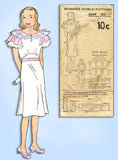 1930s Vintage Woman's World Sewing Pattern 5669 Little Girls Party Dress Size 12 - Vintage4me2