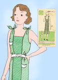Woman's World 5808: 1930s Teen Girls Sun Back Dress Sz 14 Vintage Sewing Pattern