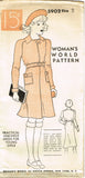 1930s Vintage Womans World Sewing Pattern 5902 Uncut Girls Coat Dress Size 9 - Vintage4me2