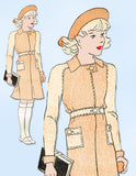 1930s Vintage Womans World Sewing Pattern 5902 Uncut Girls Coat Dress Size 9 - Vintage4me2