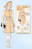 1930s Vintage Womans World Sewing Pattern 5902 Uncut Girls Coat Dress Size 9 - Vintage4me2